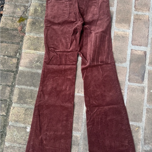 LOFT Women's Straight Leg Corduroy Jeans in Deep Burgundy - Picture 3 of 3